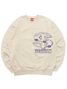 画像2: 【SALE】【送料無料】ICECREAM LET'S HAVE SOME CREWNECK SWEAT FOG (2)