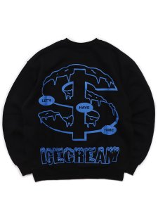 画像1: 【送料無料】ICECREAM LET'S HAVE SOME CREWNECK SWEAT BLACK (1)