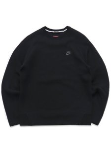 画像1: 【SALE】NIKE TECH FLEECE L/S CREW-BLACK/BLACK (1)