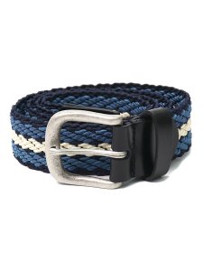 画像1: RAISE8 APPAREL BRAIDED STRETCH BELT BLACK/BLUE (1)