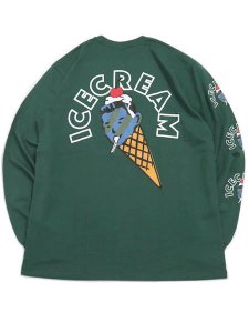 画像1: 【SALE】ICECREAM CONE MAN LS TEE DARK GREEN (1)