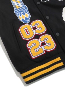 画像5: 【SALE】【送料無料】ICECREAM DOLLAR SIGN VARSITY JACKET BLACK (5)