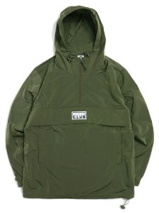 画像1: 【送料無料】PRO CLUB COMFORT METALLIC NYLON ANORAK-OLIVE (1)