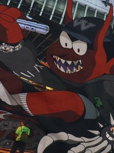 画像3: 【SALE】【送料無料】WHIMSY SOCKS DEVIL CREWNECK BLACK (3)