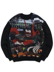 画像1: 【送料無料】WHIMSY SOCKS DEVIL CREWNECK BLACK (1)