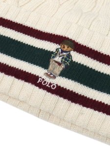 画像3: 【SALE】POLO RALPH LAUREN CRICKET BEAR CABLE KNIT BEANIE (3)