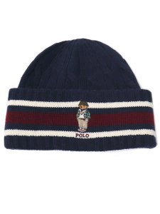 画像1: 【SALE】POLO RALPH LAUREN CRICKET BEAR CABLE KNIT BEANIE (1)