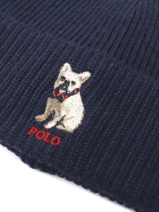 画像3: POLO RALPH LAUREN FRENCHIE EMBROIDERED RIB KNIT BEANIE (3)