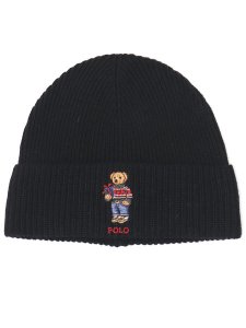 画像1: POLO RALPH LAUREN HOLIDAY BEAR RIB KNIT BEANIE (1)