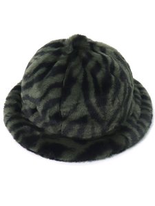 画像1: 【SALE】KANGOL FAUX FUR CASUAL-OLIVE ZEBRA (1)