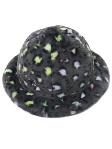 画像1: 【SALE】KANGOL FAUX FUR CASUAL-CHARCOAL LEOPARD (1)