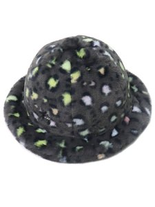 画像1: 【SALE】KANGOL FAUX FUR CASUAL-CHARCOAL LEOPARD (1)