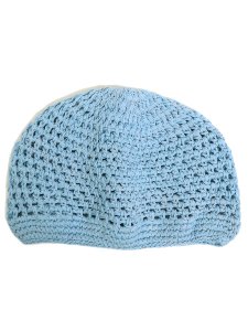 画像1: NEW HATTAN COTTON CROCHET KUFIS-SKY BLUE (1)