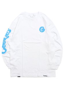 画像1: COOKIES CLOTHING C BITE LOGO L/S TEE WHITE/COOKIES BLUE (1)