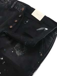 画像4: 【SALE】【送料無料】mnml B243 FLARE DENIM BLACK (4)