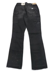 画像2: 【SALE】【送料無料】mnml B243 FLARE DENIM BLACK (2)