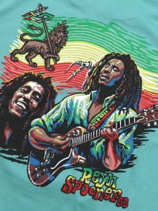 画像4: 【SALE】REYN SPOONER BOB MARLEY TUFF GONG TEE SEAFOAM (4)