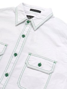 画像3: 【SALE】MANASTASH POINT COL WORK SHIRTS WHITE (3)