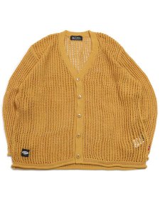 画像1: 【送料無料】MANASTASH MESH KURTIGAN YELLOW (1)