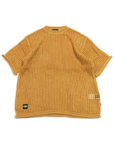 画像1: 【SALE】MANASTASH MESH SUMMER SWEATER YELLOW (1)
