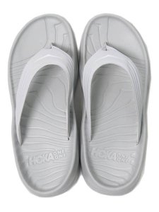画像1: 【SALE】HOKA ORA RECOVERY FLIP LUNAR ROCK/WHITE (1)