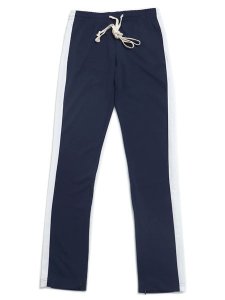 画像1: EPTM. LONG DRAWSTRING TRACK PANT NAVY/IVORY (1)