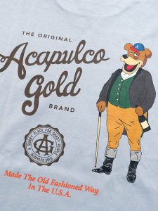 画像4: 【SALE】ACAPULCO GOLD 6.5oz RELAXED PARTY BEAR LS TEE STONE BL (4)