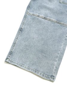 画像9: 【送料無料】PRO CLUB HW BAGGY FIT DENIM CARGO PANT LT STW (9)