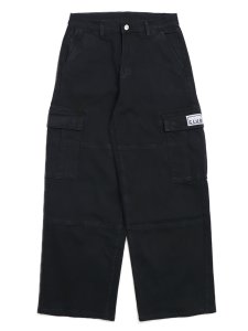 画像1: 【送料無料】PRO CLUB HW BAGGY FIT DENIM CARGO PANT BLACK (1)