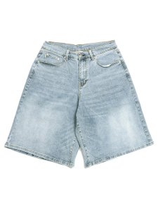 画像1: 【送料無料】PRO CLUB HW BAGGY FIT DENIM SHORT LT STONEWASH (1)