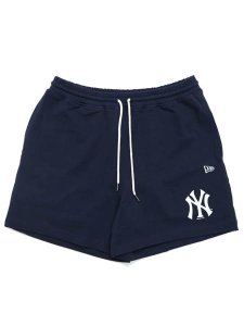 画像1: 【SALE】NEW ERA HEAVYWEIGHT COTTON SHORTS YANKEES NV/WH (1)