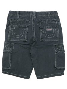 画像1: 【送料無料】TRUE RELIGION BIG T CARGO SHORTS JET BLACK (1)