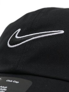 画像7: NIKE CLUB CB SWOOSH L CAP-BLACK/BLACK (7)