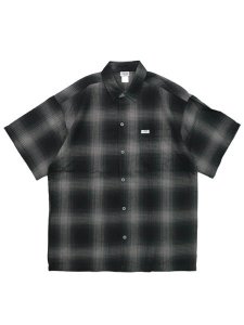 画像1: CALTOP FL PLAID S/S SHIRT BLACK/CHARCOL (1)