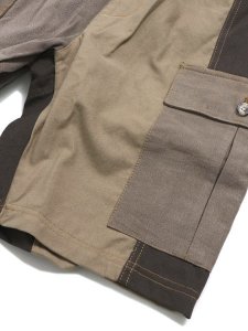 画像5: 【SALE】MR.REMAKE MAN REMAKE CARGO SHORTS BROWN ASSORT (5)