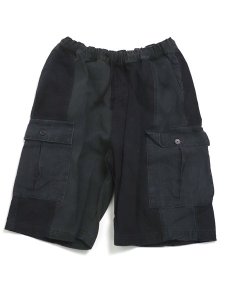 画像2: 【SALE】MR.REMAKE MAN REMAKE CARGO SHORTS BLACK ASSORT (2)
