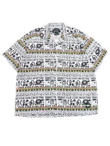 画像1: 【SALE】【送料無料】MANASTASH MANALOHA SHIRTS 24 WHITE (1)