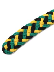 画像3: RAISE8 APPAREL BRAID BELT JAMAICA BLACK/GREEN/YELLOW (3)