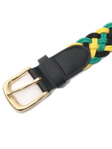 画像2: RAISE8 APPAREL BRAID BELT JAMAICA BLACK/GREEN/YELLOW (2)