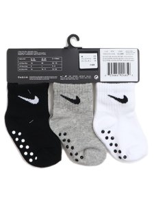 画像2: 【KIDS】NIKE BABY CORE SWOOSH IFT/TDD ANKLE 3PK-W/G/B (2)