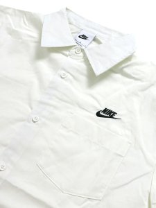 画像3: 【SALE】NIKE CLUB OXFORD BOTTON UP S/S TOP-SAIL/BLK (3)