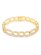 画像1: 【送料無料】KING ICE 10MM ICED FIGARO 8" GOLD BRACELET (1)