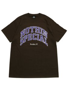 画像1: 【SALE】NOTHIN' SPECIAL COLLEGE LOGO TEE BROWN (1)