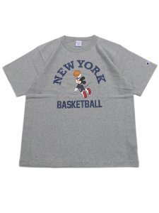 画像1: 【SALE】CHAMPION RW 9.4oz JERSEY TEE NY BB MICKEY-OXFORD (1)