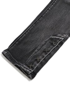 画像6: 【SALE】【送料無料】mnml M588 SNAP SLIM DENIM WASHED BLACK (6)