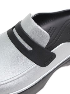 画像5: 【SALE】crocs STOMP METALLIC LOAFER SILVER/BLACK (5)