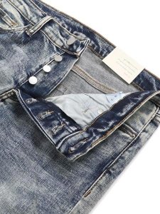画像4: 【SALE】【送料無料】mnml M588 SNAP SLIM DENIM VINTAGE BLUE (4)