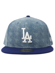 画像2: 【SALE】NEW ERA 59FIFTY LASER BURN OUT DODGERS WASH DNM (2)