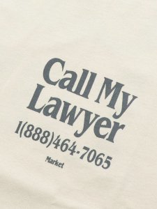 画像3: 【SALE】MARKET CALL MY LAWYER TEE ECRU (3)