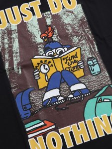 画像3: 【SALE】MARKET JUST DO NOTHING TEE WASHED BLACK (3)